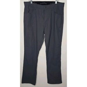 Eddie Bauer Pants Mens 36x32 Gray Stretch Nylon Spandex Zip Pocket Mid Rise